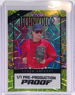 2023 Leaf Vivid Roman Anthony Rookie RC Technicolor Gold Lazer
