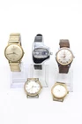 F x 5 Vintage Gents Manual Wind Running Wristwatches Inc Timex, Accurist etc