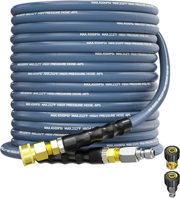 #ad 50FT Pressure Washer Hose 4500PSI Kink Resistant Quick Connect M22 Adapter $104.99