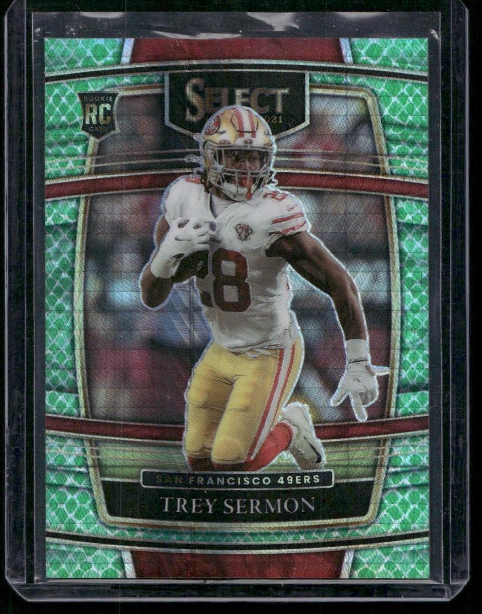 2021 Panini Select #68 Trey Sermon Dragon Scale Prizm Rookie RC #/89