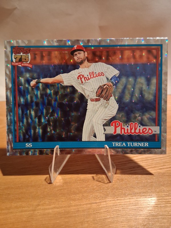 2026 Topps Series 2 Trea Turner Crackle Foil #91B2-3 Philadelphia Phillies