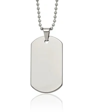 Tungsten Dog Tag Chain Necklace
