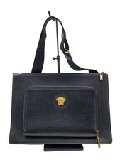Borsa a tracolla VERSACE pelle nera tinta unita DL26613T usata