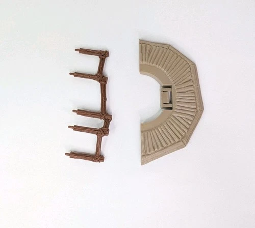 Vintage 1983 Star Wars Ewok Village Playset Parts - Platform & 5 Post Railing