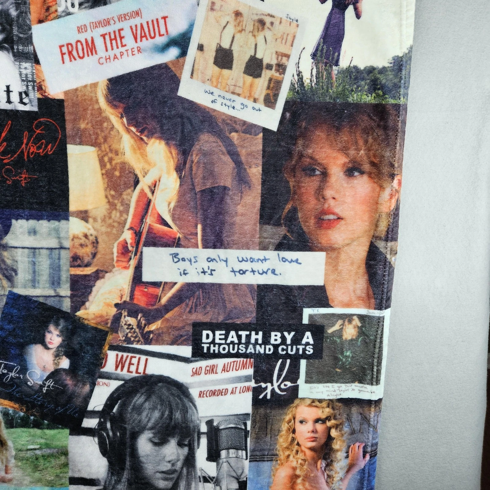 Taylorr Swifts Throw Blanket Album Collage Fleece Singer Theme Cozy