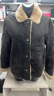 SPORTABLES Damen Jacke Mantel Leder Farbe Schwarz Gr. 38 Cod. AD38