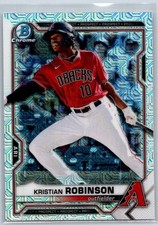 Kristian Robinson 2021 Bowman Chrome Prospects Mojo Refractor #BCP-158 Arizona