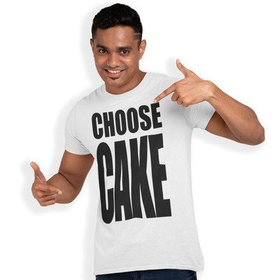 Choose Cake T-Shirt Wake Me Up Before You Go-Go Wham! Choose Life the 80s Bake