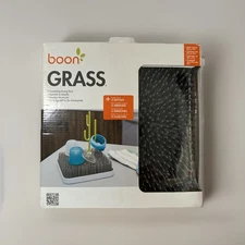 Baby Bottle Drying Rack Countertop Boon Lawn Antimicrobial Tray Gray