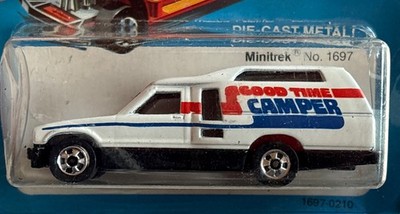 Hot Wheels 1982 Minitrek 1697 Good Time Camper Blackwall 1/64 Truck White