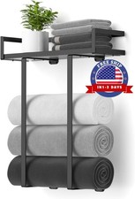 Toalleros para decoraci n de pared de ba o, dise o minimalista negro NUEVO US