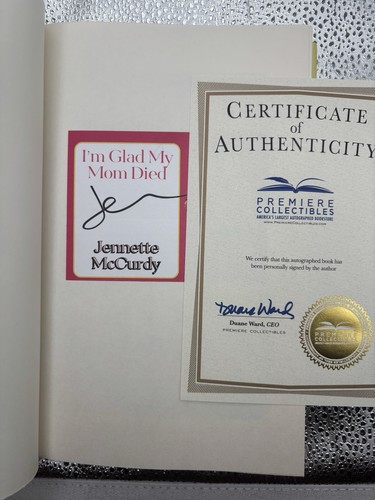 Jennette McCurdy Signed I'm Glad My Mom Died Book Autograph iCARLY Sam - Picture 2 of 2