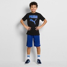 PUMA Little Boys 2-pc. Short Set, Size 5, Black