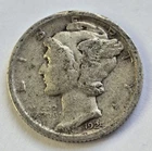1924-S Mercury Silver Dime 10c - "Good Coin" - Free Shipping