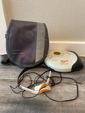 Sony Walkman D-FS601 S2 Portable CD Player FM AM OEM Headphones Carrying Case