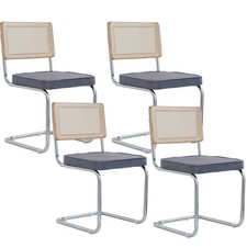 4er Set Esszimmerstuhl Freischwinger Samt Stuhl Stühle Polsterstuhl Schwingstuhl