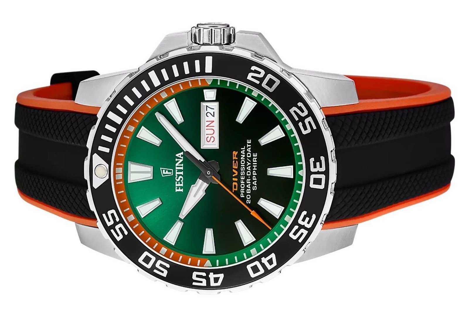 Festina The Originals Green Dial Quartz Diver's 200M Men's Watch F20662-2