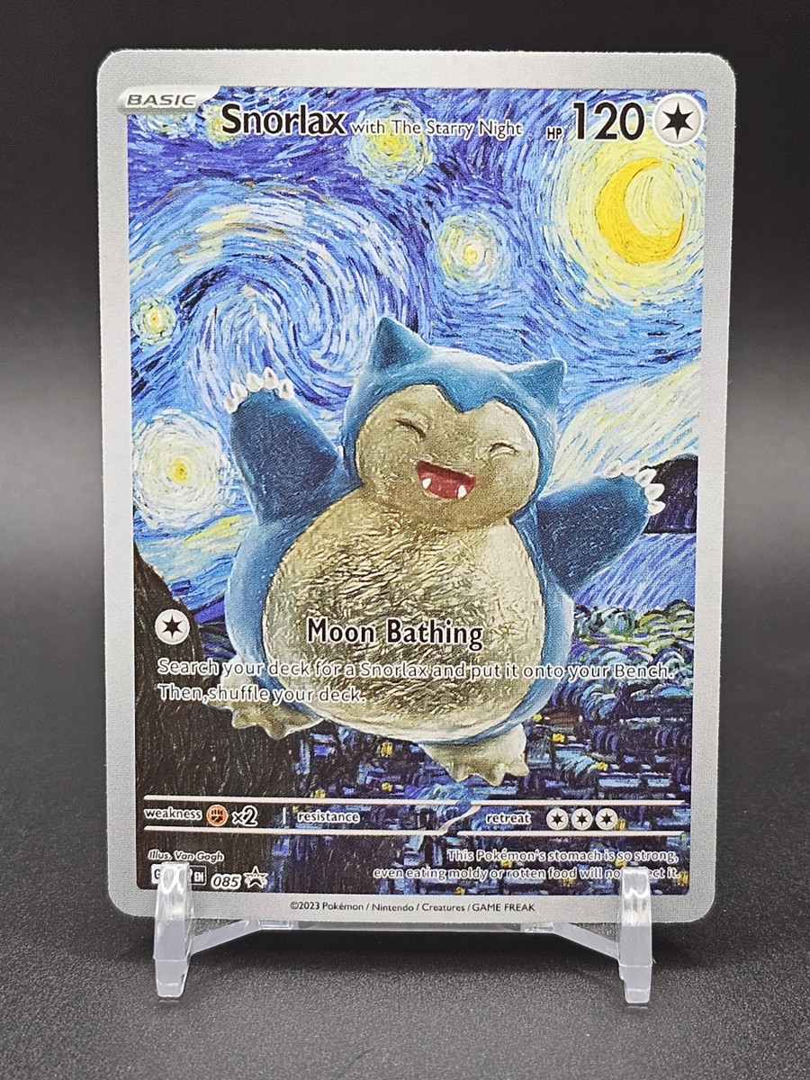 Pokemon Snorlax Starry Night Van Gogh Trading Card Fan Art