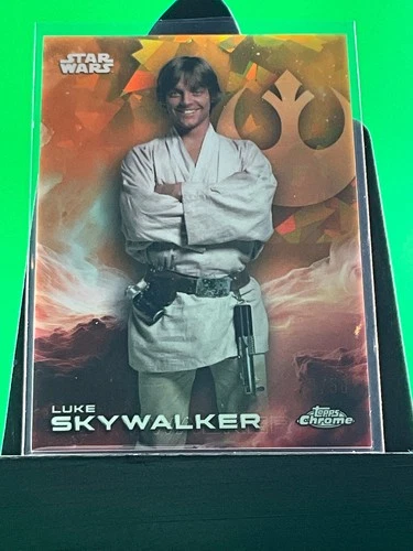 2025 Topps Chrome Star Wars Gold Sapphire LUKE SKYWALKER Card  /50