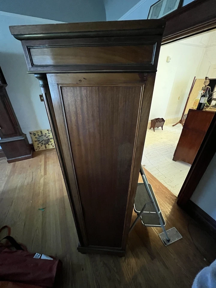 Антикварный книжный шкаф из красного дерева со стеклянной дверцей 19 век в эдвардианском стиле - Изображение 4 из 4