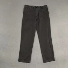 Dockers Workday Khaki Pants Mens 33* Gray Straight Flat Front Smart 360 Flex