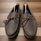 Mens Minnetonka Moosehide Classic Moccasin Loafers Shoes Sz 15 M Used 892E