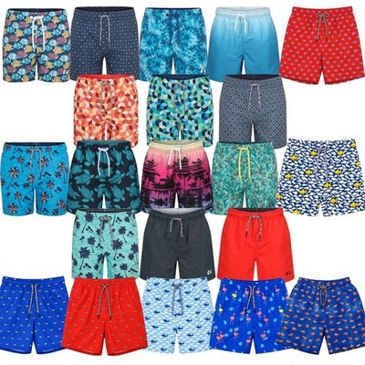 RIPT Essentials Jungen bedruckt Urlaub Strand Badeunterteile Shorts Badehose