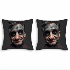 Artistic Throw Pillow Covers Set of 2 - 18x18in Decorative Cushion Cases