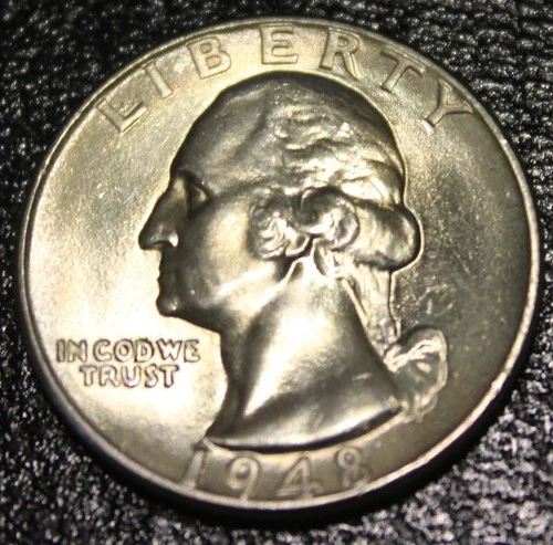 ** 1948-P  WASHINGTON  QUARTER  CHOICE+  BU  NICE  -  90%  SILVER  **