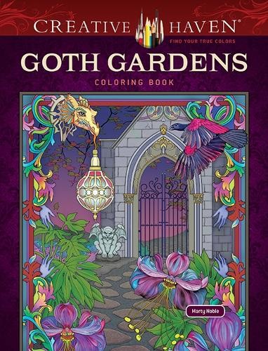 Creative Haven Goth Gardens Coloring Book by Marty Noble (Paperback Book) - Image 7