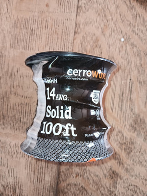 Cerrowire 100 FT 14 Gauge THHN White Solid Copper Wire New