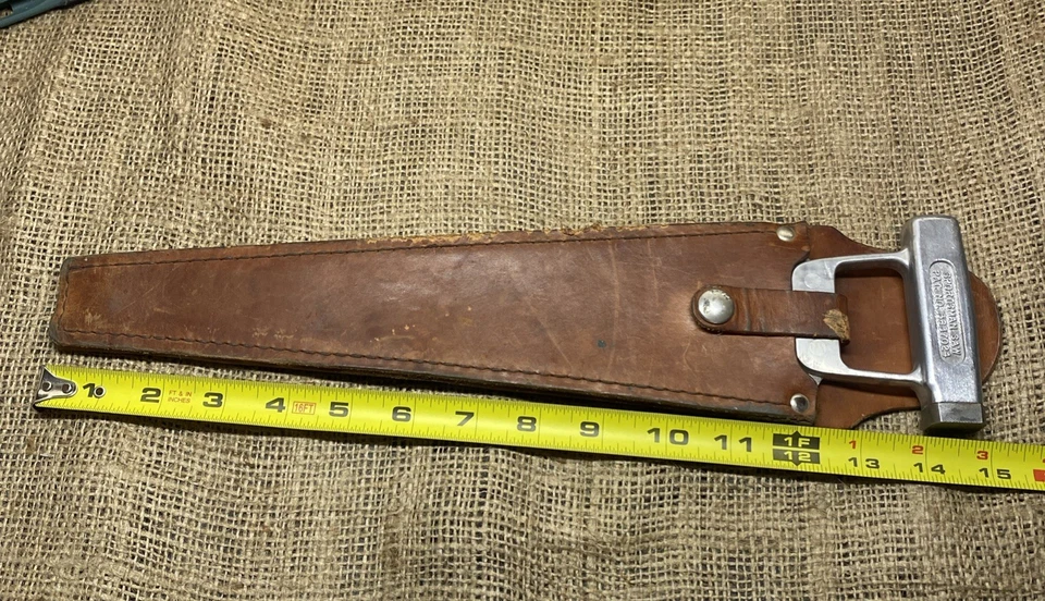 Used SPORTSMAN SAW in original leather sheath Pat. 3837024 hollow handle (f36) - Image 3 of 4