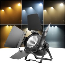 200W COB LED Par Light Stage Audience Blinder Light Warm Cool White Barn Doors