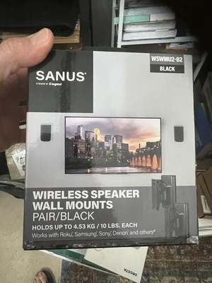 Sanus Pair of Universal Wireless Speaker Wall Mount 10lb Per Speaker sell 60.00 