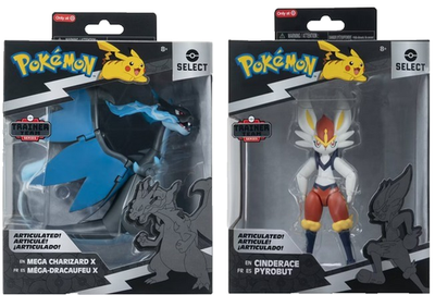 New Lot of 2 Pokemon Select Series 9 Cinderace & Mega Charizard 6