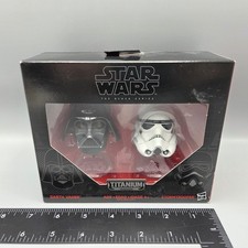 Star Wars Black Series  Titanium Series  Darth Vader & Stormtrooper Helmets