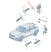 New VW TOUAREG 7P MK2 Roof Antenna 7N0035507 OEM Genuine
