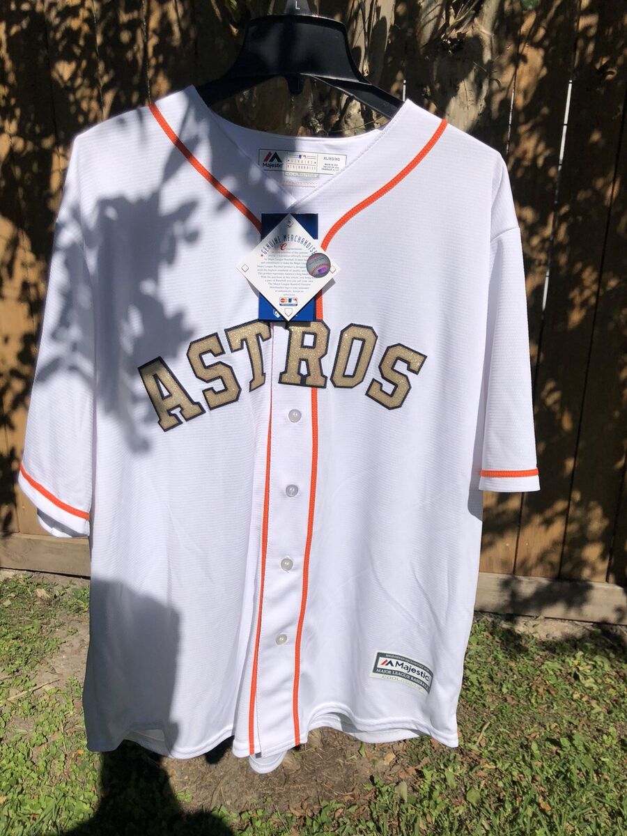 white and gold astros jersey