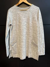 Duluth Trading Co Women's Sweater Tunic Medium Gray Pockets Cozy Outdoors