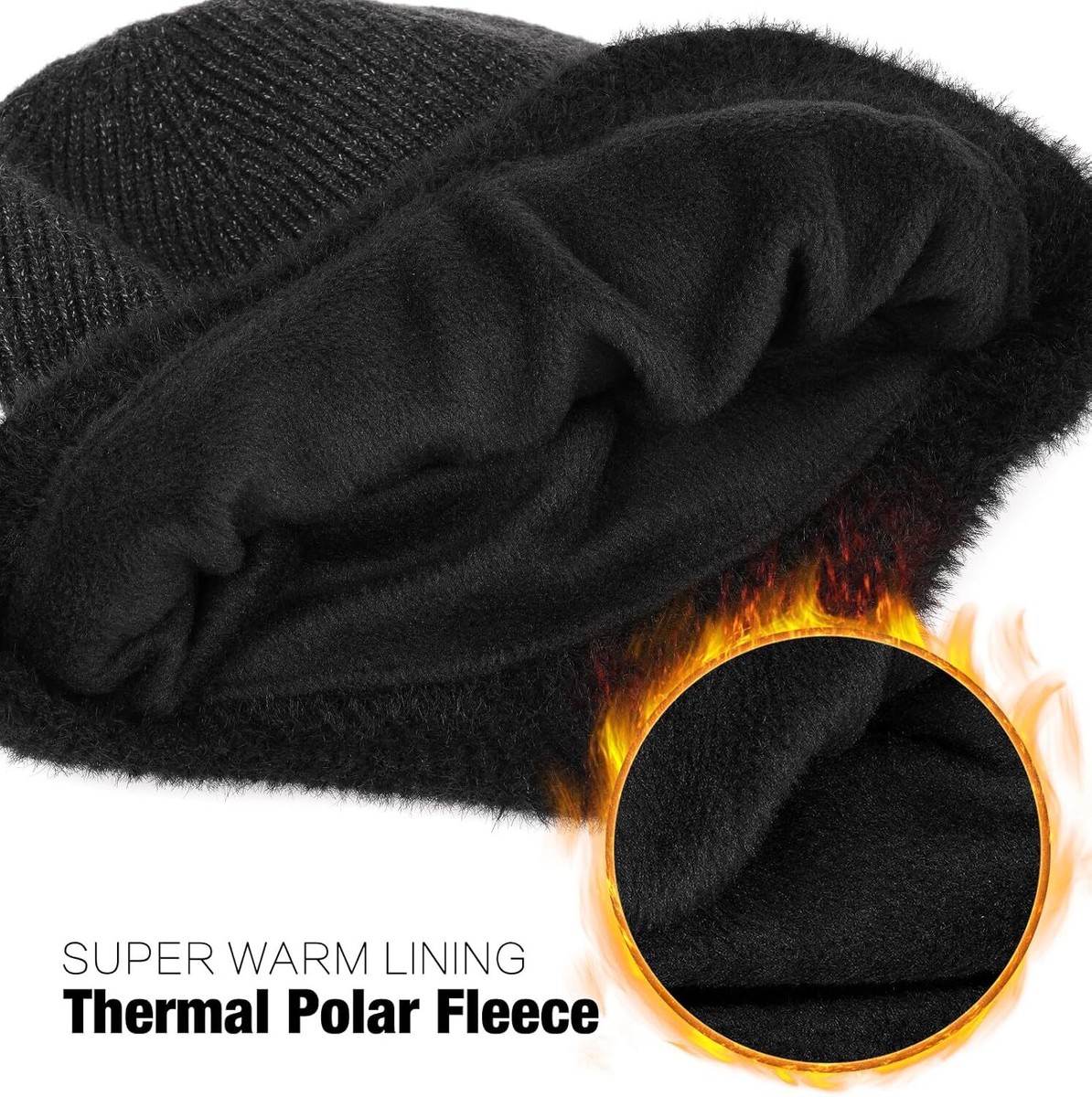 Wmcaps Winter Fleece Line Beanie Hats with Earflap for Men