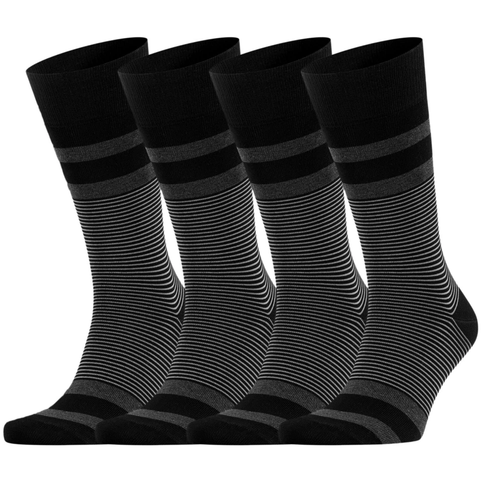 Dafi Soft 4 Pairs Men’s Cotton Striped Socks Size M L XL Made in Turkey