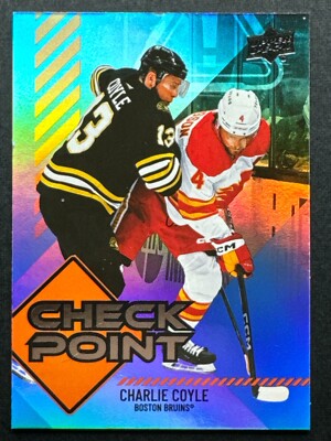 2024-25 UD Series 1 Charlie Coyle Check Point #CP-18 Boston Bruins