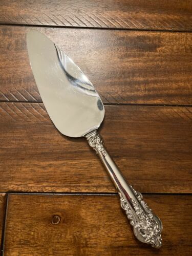 BIG WALLACE GRANDE BAROQUE CAKE SERVER CUTTER STERLING SILVER GRAND SERVER HH - Picture 1 of 6