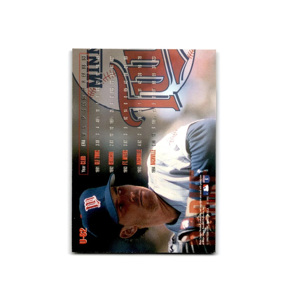 Brad Radke Rookie 1995 Fleer Update #U-62 Minnesota Twins Baseball Card NM - Image 2 of 3