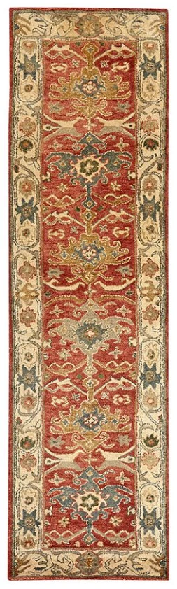 100% Wool Rug| Hand Tufted Pottery Barn Channing Red Area Rug | Living Room Deco - Image 4 of 4