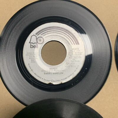 Lot of 10 1950s-1970s 45rpm Records Barry Mountain Music Machine Manilow Monkees
