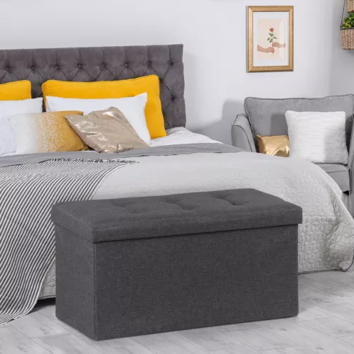 Storage Ottoman Bench Foot Rest Stool for Bedroom Entryway Living Room - Picture 35 of 90
