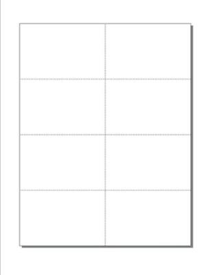 White Badge - Name Cards (4-1/4'' x 2-3/4''), 8-UP on 8.5'' x 11'' Vellum-250 Sheets