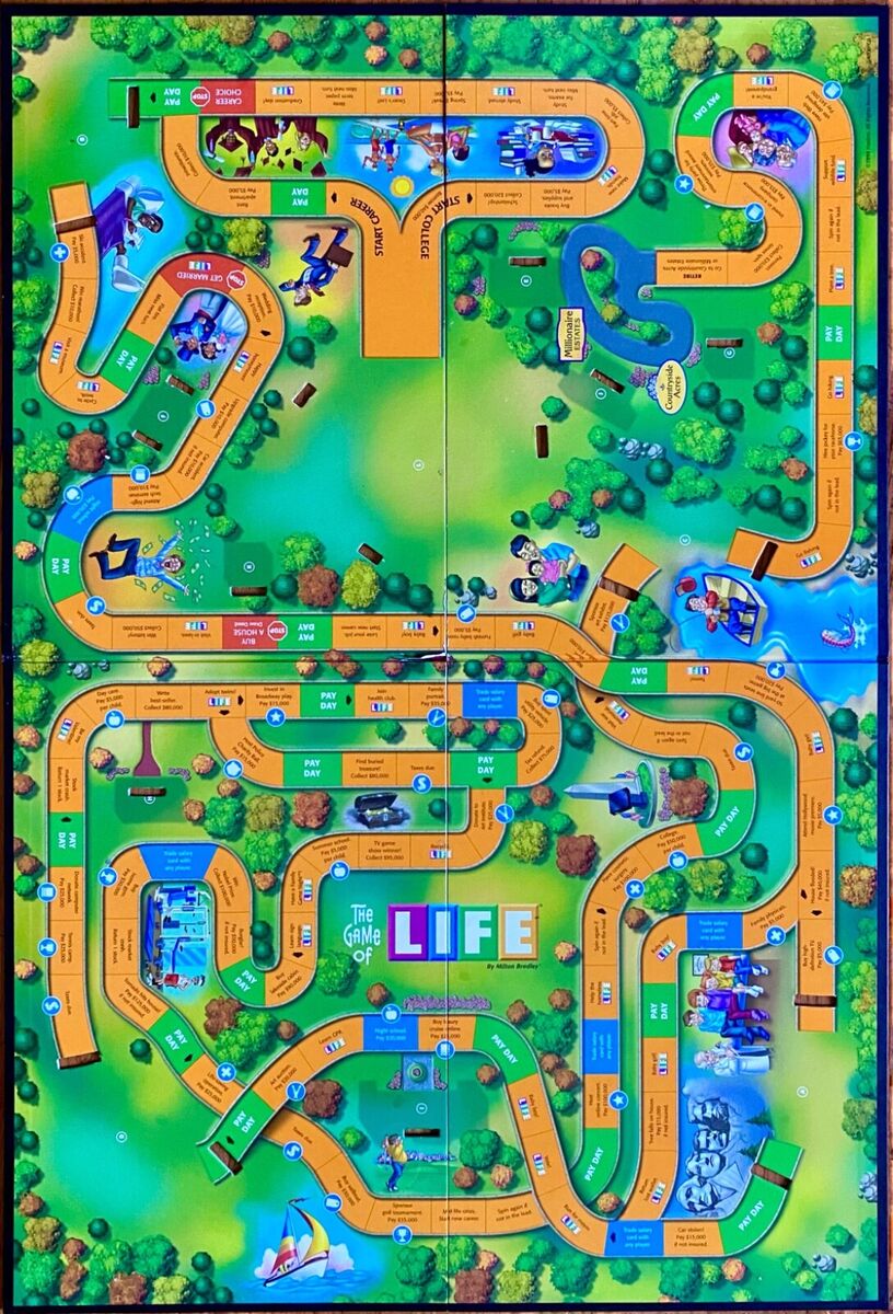 GAME OF LIFE REPLACEMENT BOARD / 2013 FOLDS SQUARE / BOARD ONLY EUC