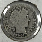 1901 Barber Dime - Good (G) KM#113 - 90% Silver - 5966
